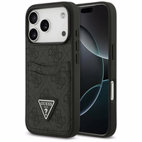 Guess 4G Nauble Card Triangle apvalks iPhone 17 Pro - melns