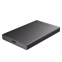 Vention 2.5 Inch SATA Hard Drive Enclosure (USB 3.0 Micro-B) melns