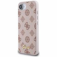 Guess Peony Script Logo magnētiskais viedtālruņa apvalks iPhone 16e - brūns