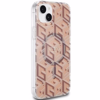 Guess IML GCube Magnētiskais viedtālruņa apvalks iPhone 15 Plus / 14 Plus - brūna