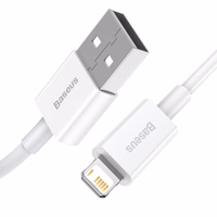 Baseus Superior USB - Lightning kabelis 2.4A 1.5 m balts (CALYS-B02)