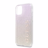Guess GUHCN65PCUGLGPI iPhone 11 Pro Max rozā zelts/zeltaini rozā ciets apvalks Gradient Glitter