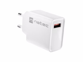 NATEC NETWORK CHARGER RIBERA USB-A 18W balts