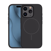 Silikona Thin Mag maciņš for iPhone 17 Air 6,6" melns