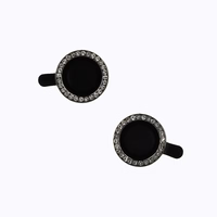 Aizsargstikls HARD DIAMOND kamerai (LENS) Iphone 15/15 Plus melns (2 gab.)