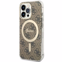 Guess GUHMP13LH4STW iPhone 13 Pro / 13 6.1" brūns/brūns cietais apvalks 4G MagSafe
