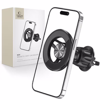 Tech-Protect N54 magnētiskais tālruņa turētājs automašīnai ar MagSafe, stiprināms pie ventilācijas restes - melns