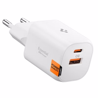 Spigen Essential EE352EU USB-C / USB-A 35W sienas ladetajs - Balts