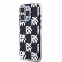 DKNY IML rūtainais mono raksts viedtālruņa apvalks iPhone 15 Pro Max - melns