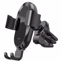 HOCO automašīnas turētājs ar bezvadu uzlādi gaisa ventilācijai 15W CA105 melns