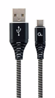 Gembird CC-USB2B-AMCM-2M-BW USB cable USB 2.0 USB A USB C melns, balts