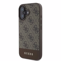 Guess 4G Bottom Stripe viedtālruņa apvalks iPhone 16 - brūns