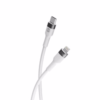 Forever Elastīgs kabelis USB-C - Lightning 1,0 m 20W balts