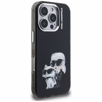 Karl Lagerfeld IML Aquarelle Karl & Choupette & Logo macins iPhone 16 Pro Max - melns