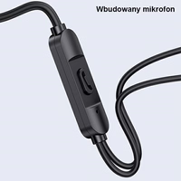 USAMS Stereo austiņas EP-47 3.5mm melns 1,2m HSEP4701 (US-SJ594)