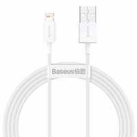 Baseus Superior USB - Lightning kabelis 2.4A 1.5 m balts (CALYS-B02)