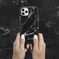 Crong Marble maciņš – iPhone 11 Pro maciņš (melns)