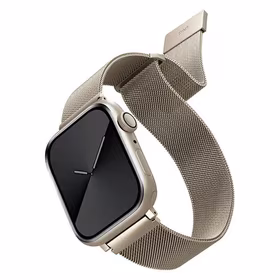 Uniq Dante nerūsējošā tērauda siksniņa priekš Apple Watch 1/2/3/4/5/6/7/8/SE/SE2 38/40/41mm - bēšs