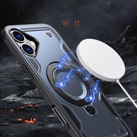 Hybrid Armor Trendy viedtālruņa apvalks ar MagSafe iPhone 16 - zils