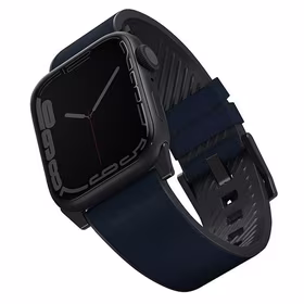 Uniq Straden ādas Hybrid siksniņa priekš Apple Watch 1/2/3/4/5/6/7/8/SE/SE2/Ultra 42/44/45/49mm - zils