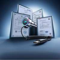 Automašīnas turētājs Joyroom "JR-CL07" melns 72W (1xPD / 1xQC3.0 / ar LED apgaismojumu) + "Type-C" kabelis 160cm