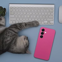 Viedtālruņa apvalks silikona 2 mm REALME 15/15 PRO rozā krāsā