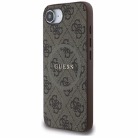Guess 4G Ring Classic Logo Magnētiskais viedtālruņa apvalks iPhone 16e - brūns