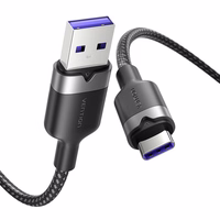 USB 2.0 A uz USB-C 6A Vention CTOBF 1M kabelis (melns)