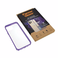 PanzerGlass ClearCase antibakterālais militārās klases sertificētais viedtālruņa apvalks iPhone 13 Pro Max - caurspīdīgs violets