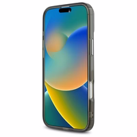 Karl Lagerfeld IML Metal Karl Head Magnētiskais viedtālruņa apvalks iPhone 16 - melns