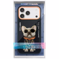 Nimmy Glasses Cool Dog viedtālruņa apvalks iPhone 17 - melns