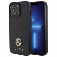 Guess Strass Metal Logo viedtālruņa apvalks iPhone 13 Pro 6.1" - melna