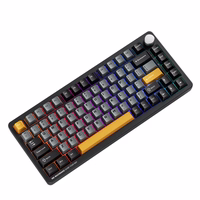 Machenike K600-B82W Bezvadu mehāniskā spēļu tastatūra ar apgaismojumu GR Silver Switch - melns