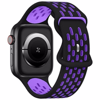 Beline Siksniņa Apple Watch New Sport Silicone 42/44/45/49mm melns/violets