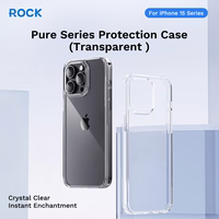 Rock Pure sērijas viedtālruņa apvalks Iphone 16 Pro Max caurspīdīgs