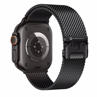 FORCELL F-DESIGN FA11 nerūsējošā tērauda siksniņa APPLE pulkstenim 38 / 40 / 41 mm melna