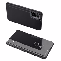 Jauns Clear View Case flip apvalks ar statīvu Xiaomi Redmi Note 11 Pro+ 5G (China) / 11 Pro 5G (China) / Mi11i HyperCharge / Poco X4 NFC 5G melns