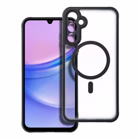 FULL MATTE MAG COVER viedtālruņa apvalks, saderīgs ar MagSafe, paredzēts SAMSUNG A15 melns