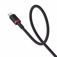 Baseus Dura USB Type A to Type C 60 W fast charging cable 2 m melns, sarkans