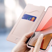 DUX DUCIS Skin X grāmatas tipa apvalks Samsung Galaxy A72 4G rozā