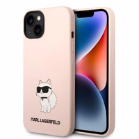 Karl Lagerfeld KLHCP14MSNCHBCP iPhone 14 Plus 6.7" cietais apvalks rozā/rozā Silikona Choupette