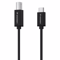 Wozinsky WKDDY1S USB-B - USB-C kabelis 1m - melns