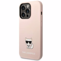 Karl Lagerfeld KLHCP14XSLCTPI iPhone 14 Pro Max 6.7 "cietais apvalks gaiši rozā / gaiši rozā Silikona Choupette Ķermenis