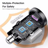 Automašīnas Lādētājs Essager "Gyro Mini" Zils 30W (2xQC3.0)