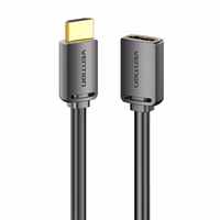 HDMI 2.0 vīrišķā uz HDMI 2.0 sievišķā pagarinājuma kabelis Vention AHCBJ 5 m, 4K 60 Hz, (melns)