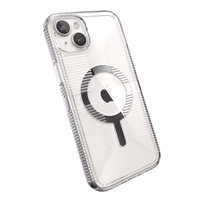 Speck Gemshell Grip + MagSafe - maciņš iPhone 15 Plus / iPhone 14 Plus (Clear / Chrome Finish)