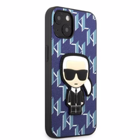 Karl Lagerfeld KLHCP13MPMNIKBL iPhone 13 6.1" cietais apvalks zils/zils Monogramma Ikonik Plāksteris