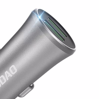 Dudao gudrais automašīnas lādētājs 3.4A 2x USB sudraba (R6S silver)