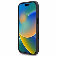 Karl Lagerfeld Hot Stamp Magnētiskais iPhone 16 viedtālruņa apvalks - melns