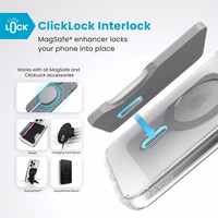 Speck Presidio Perfect-Clear ClickLock & MagSafe - iPhone 16 Pro Max maciņš (Clear / Chrome Finish / Serene sudrabs)